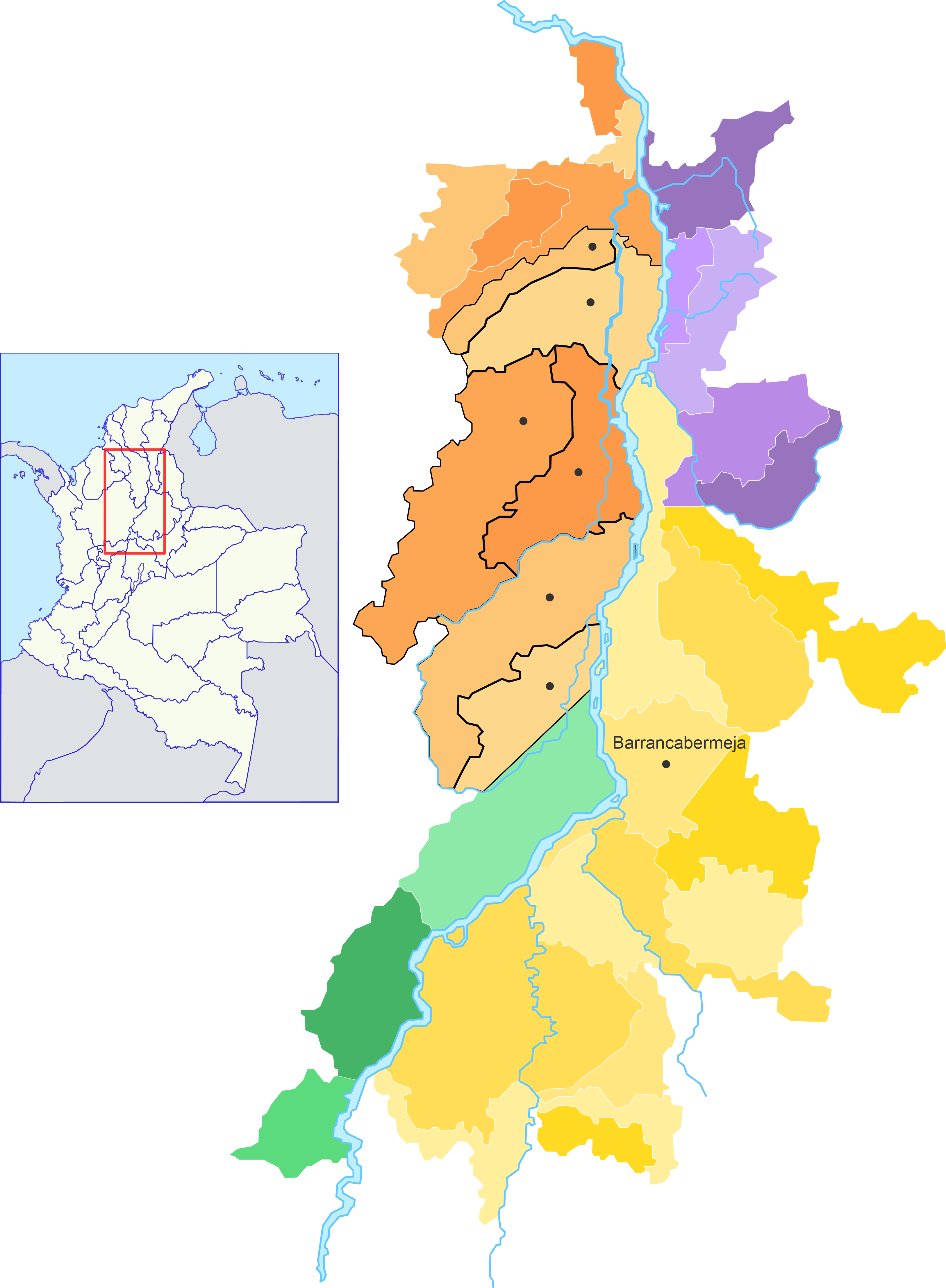 Mapa Magdalena Medio